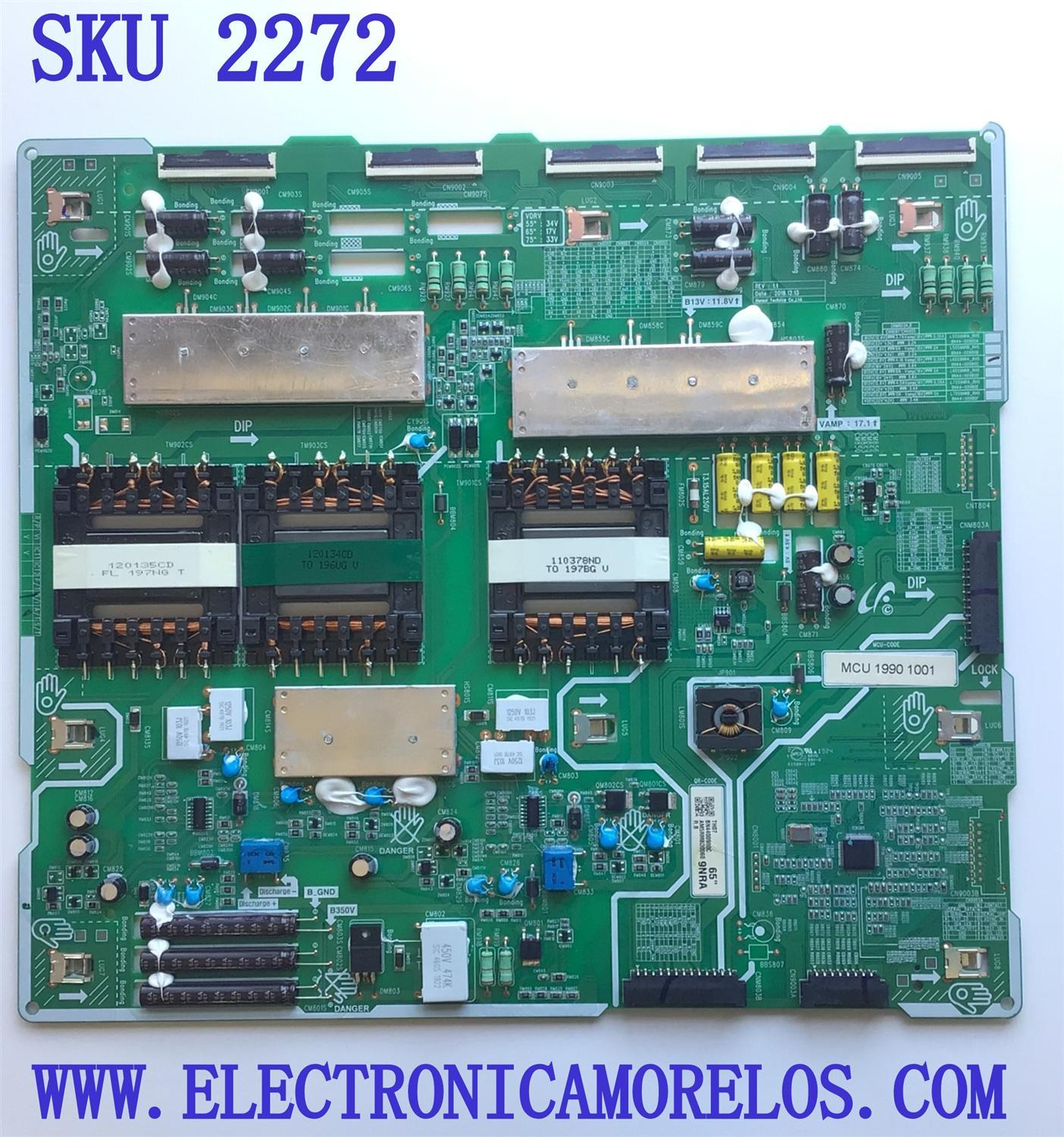 LED DRIVER PARA TV SAMSUNG / NUMERO DE PARTE BN44-00980C / L65S9NRA_RHS / BN4400980C / AM5RM8D0060 / PANEL CY-TR065FLLV1H / MODELO QN65Q90RAFXZA FA02	